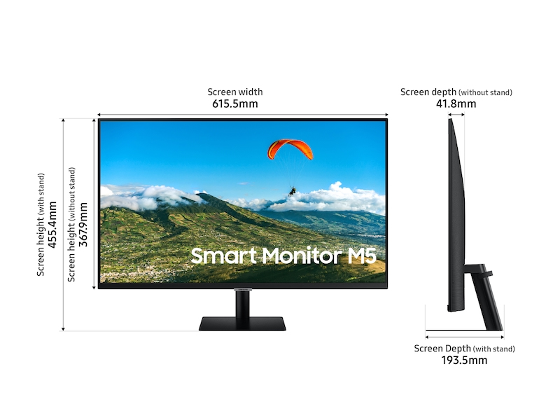 27 inch tv dimensions in cm